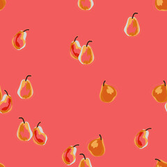 seamless pattern with fruits