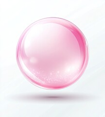 Obraz premium Pink sphere of glowing, translucent perfection