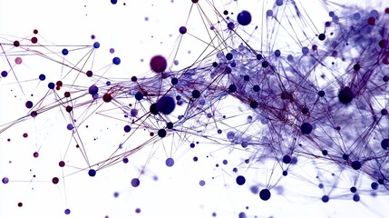 Abstract network of interconnected nodes and lines