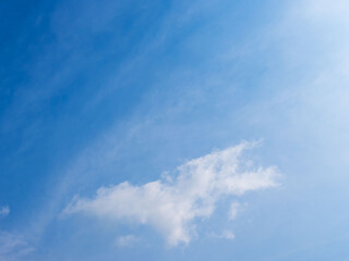 5月の山から見た青空と雲01