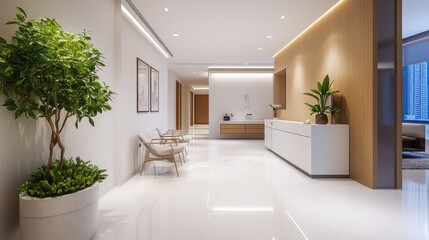 Cosmetic clinic interior showing clean, high-end treatment area