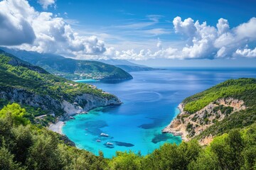 Coastal paradise with turquoise waters