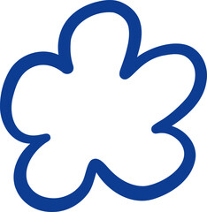 Fototapeta premium Abstract Blue Flower Shape Vector