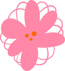 Pink Flower Vector Illustration
