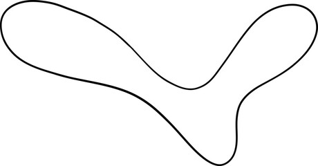 Wavy abstract shape with double crest form