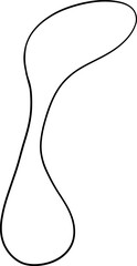 Long fluid abstract shape with droplet motion