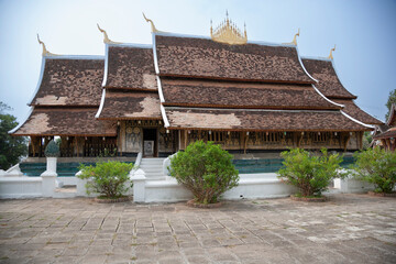 Naklejka premium Wat Xieng Thong, a Buddhist temple in Luang Prabang, and a UNESCO World Heritage Site