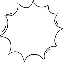 Angular starburst with stretched sharp corners