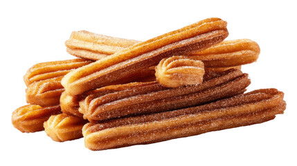 Churros — Fried Dough Pastry Sticks Isolated on Transparent Background

