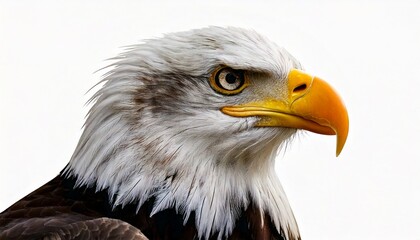 Obraz premium North American Bald Eagle on white background