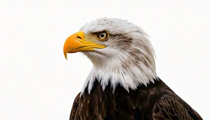  North American Bald Eagle on white background