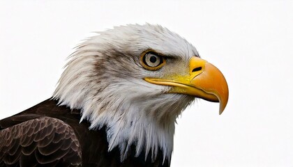 Obraz premium North American Bald Eagle on white background