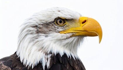 Obraz premium North American Bald Eagle on white background