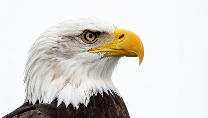 Fototapeta premium North American Bald Eagle on white background