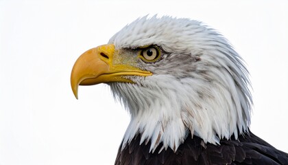 Obraz premium North American Bald Eagle on white background