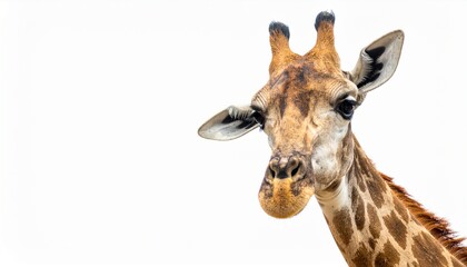 Fototapeta premium giraffe isolated on white background.