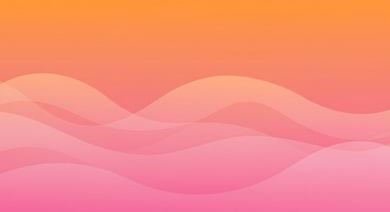 Soft undulating waves of peach and pink