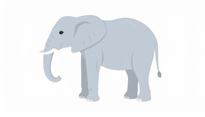Fototapeta premium elephant isolated on white background.