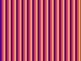 Obraz premium A repeating striped background. Vertical stripes of pink, yellow, and purple are arranged in a simple, colorful pattern.