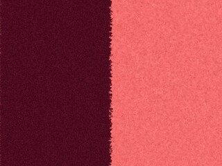 Fototapeta premium A simple abstract background with two vertical sections. One side is dark burgundy, the other is a lighter coral pink, separated by a slightly textured edge.