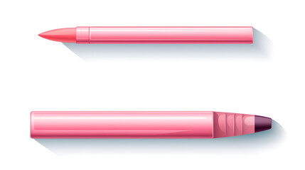 Professional vector illustration of decorative cosmetic products on isolated background