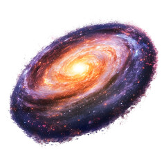 Fototapeta premium Vibrant Cosmic Whirlpool: An Astounding Display of Galactic Formation Beauty