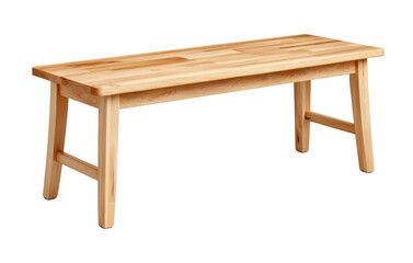 Fototapeta premium Minimalist rectangular wooden table made of light maple wood with sturdy legs and smooth surface, perfect for dining or work