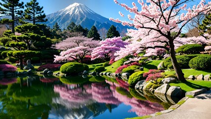 Japanese Blossom Garden - Serenity Dawn