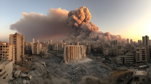 Fearless cat perches atop shattered concrete surveying skyward ruins for adventurous urban exploration dramatic photography