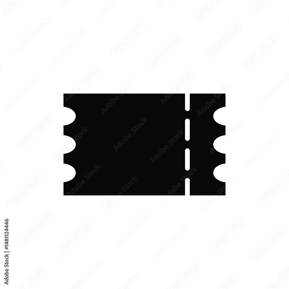 Poster ticket solid icon vector design good for web or mobile app