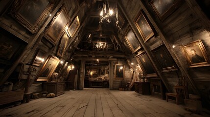 Explore The Eerie Haunted Mansion Attic Filled With Dust Covered Antiques And Forgotten Treasures Stories