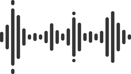 White sound waves music lines element minimalist drawing