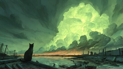 Intriguing Cat Observes Chemical Spill Wreckage Unfolding Dramatic Insights into Wildlife Encounters Amid Environmental Hazards