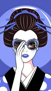 Geisha Girl in Sunglasses Video