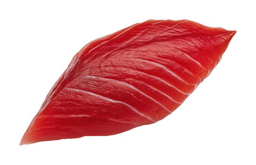 Fresh tuna sashimi slice, cut out - stock png.