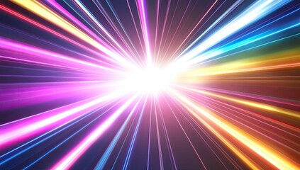 Vibrant radial burst of light