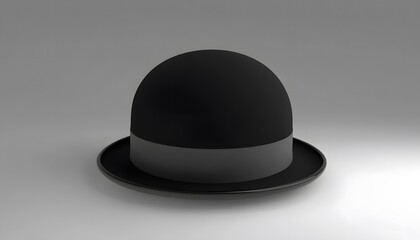 Fototapeta premium Dark, round, simple top hat with a band.