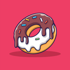 melted chocolate donuts