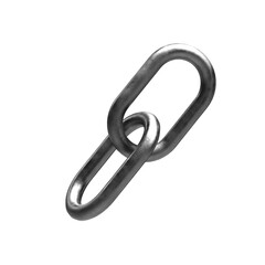 Obraz premium metal chain link on transparent background
