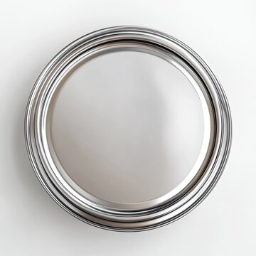 Metal paint can lid, top view