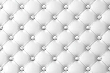 White tufted leather upholstery pattern
