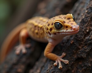 Obraz premium lizard on a branch