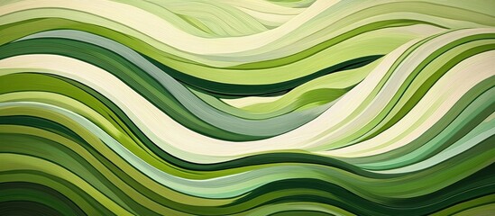 Unique illustration showcasing flowing green lines for a modern aesthetic.