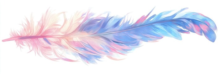 Obraz premium Delicate pastel feather
