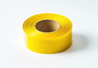 Roll of bright yellow adhesive tape
