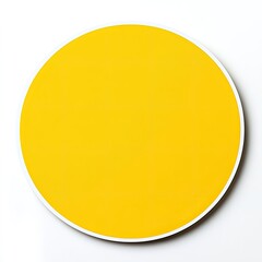 Blank, solid yellow circle