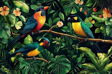 Embrace the beauty of the tropics with this wallpaper design.