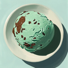 Fototapeta premium Colorful Assorted Ice Creams, Donuts, and Sweet Desserts on Minimal Backgrounds – AI Generated