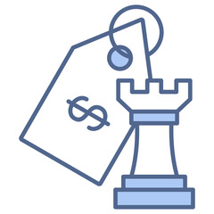 Pricing Strategy Blue Icon