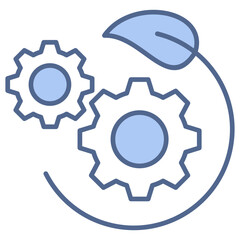 Green Practices Blue Icon